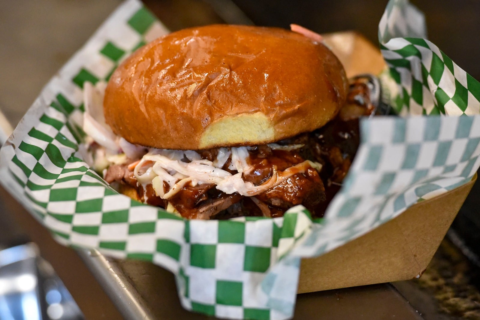 Show Stoppah pulled pork sandwich