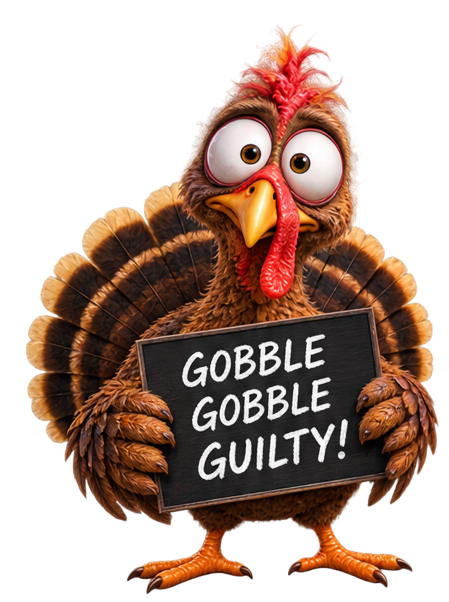 Gobble gobble guilty turkey